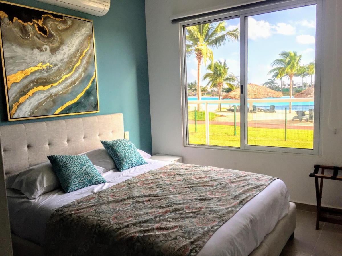 Apartment Escape Al Caribe Con Vista Impresionante En Pilarita's Dream Lagoons Cancun